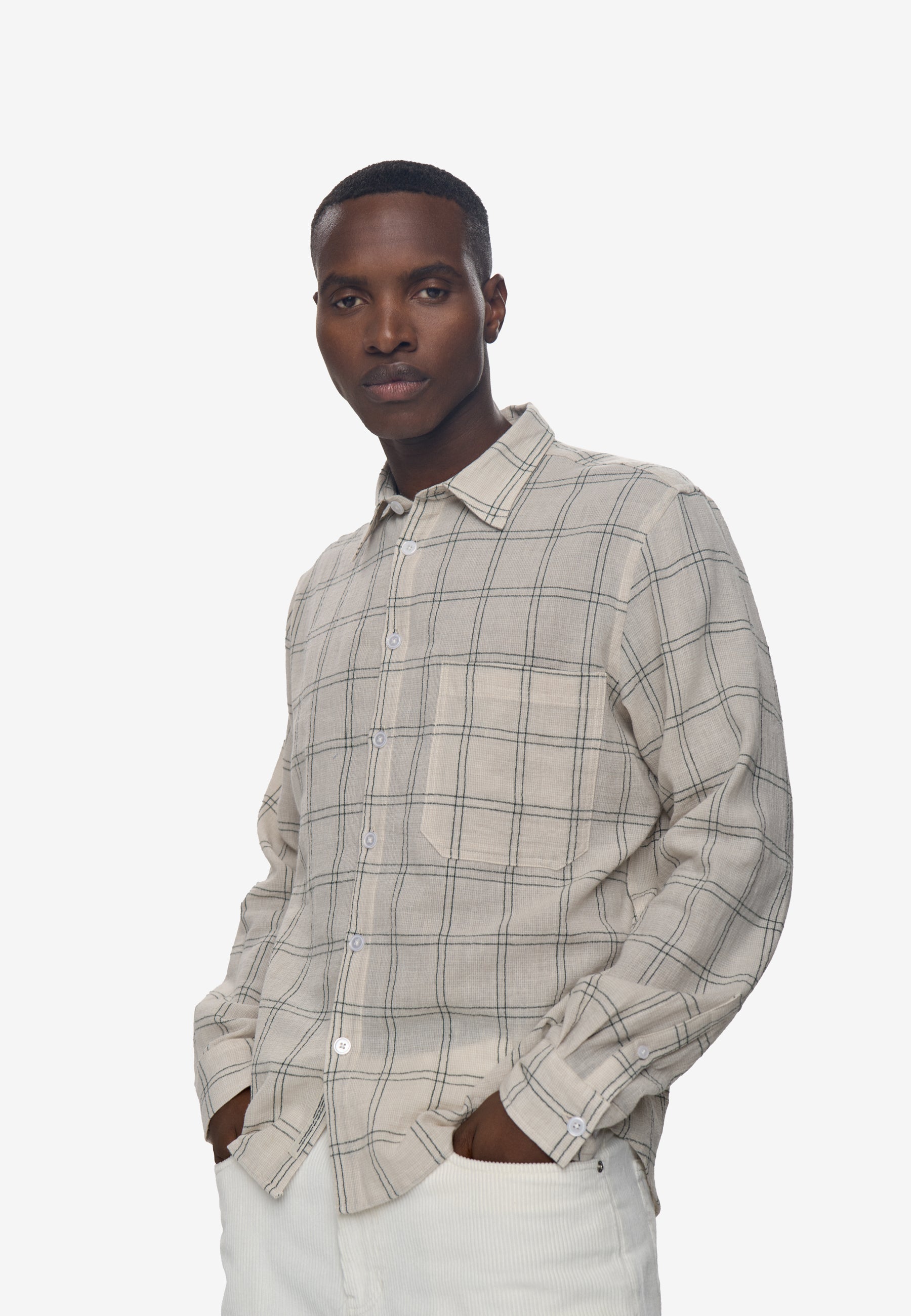 minimum male Dallas rlx ls check shirt 4662 Long Sleeved Shirt 6305 Pelican