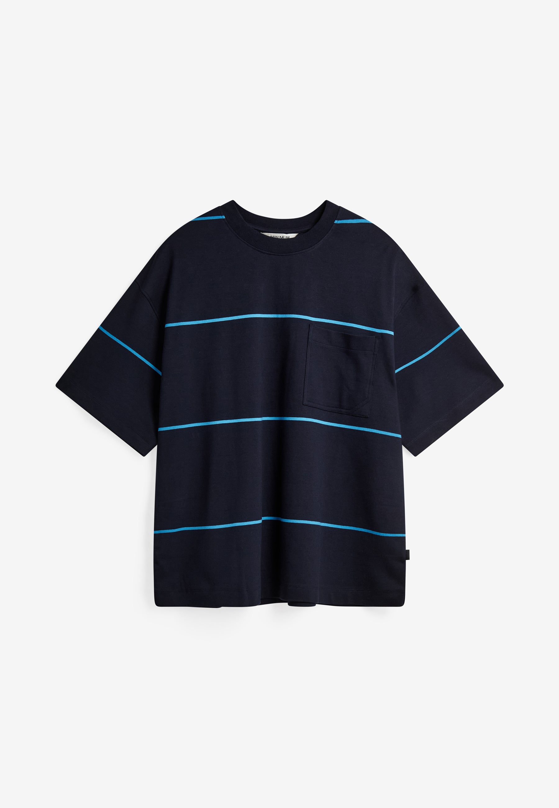 minimum male Elias ovz ss striped tee G4613 Short Sleeved T-shirt 3922 Sky Captain