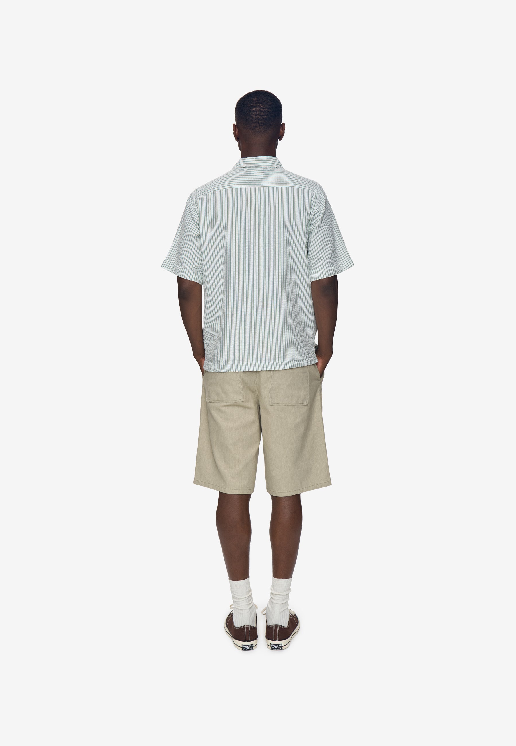 minimum male Hayden reg ss strp shirt 4686 Short Sleeved Shirt 5912 Dark ivy