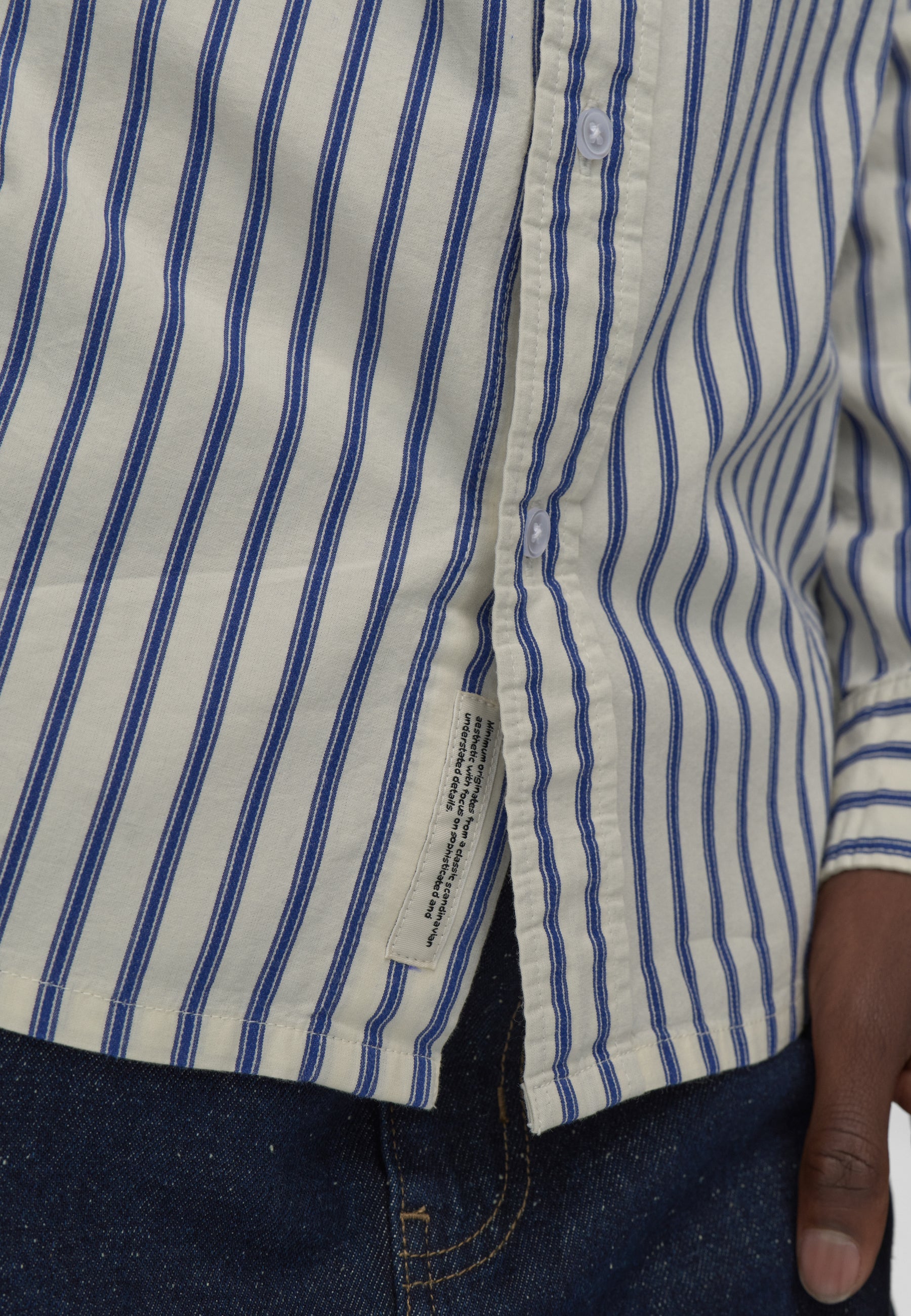 minimum male Pedro rlx ls striped shirt 4680 Long Sleeved Shirt 3922 Sky Captain
