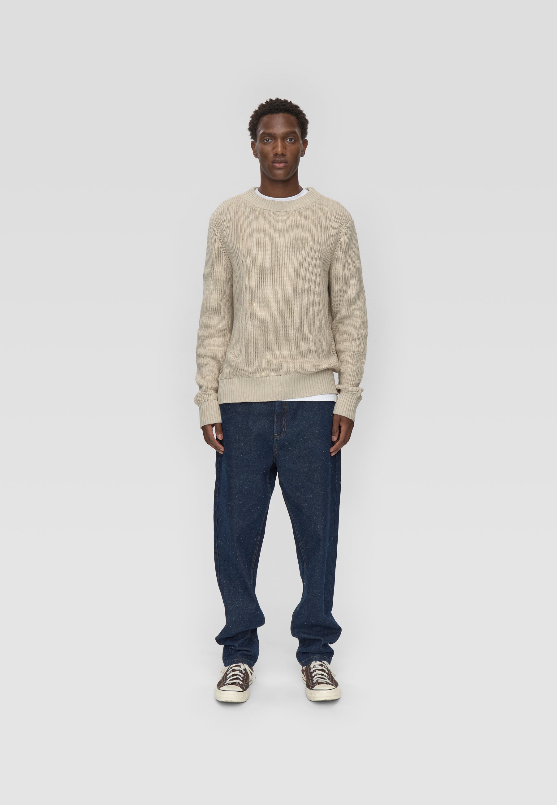 minimum male Rob basic knit sweater G006 GOTS Sweater 6305 Pelican
