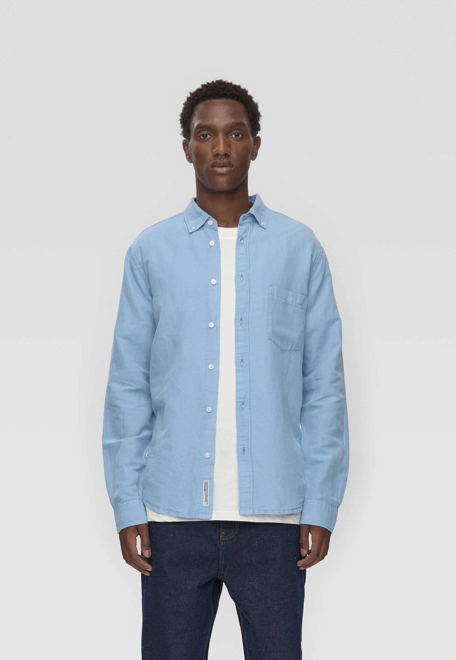 minimum male Colt reg ls shirt 4576 Long Sleeved Shirt 4115 Cashmere Blue