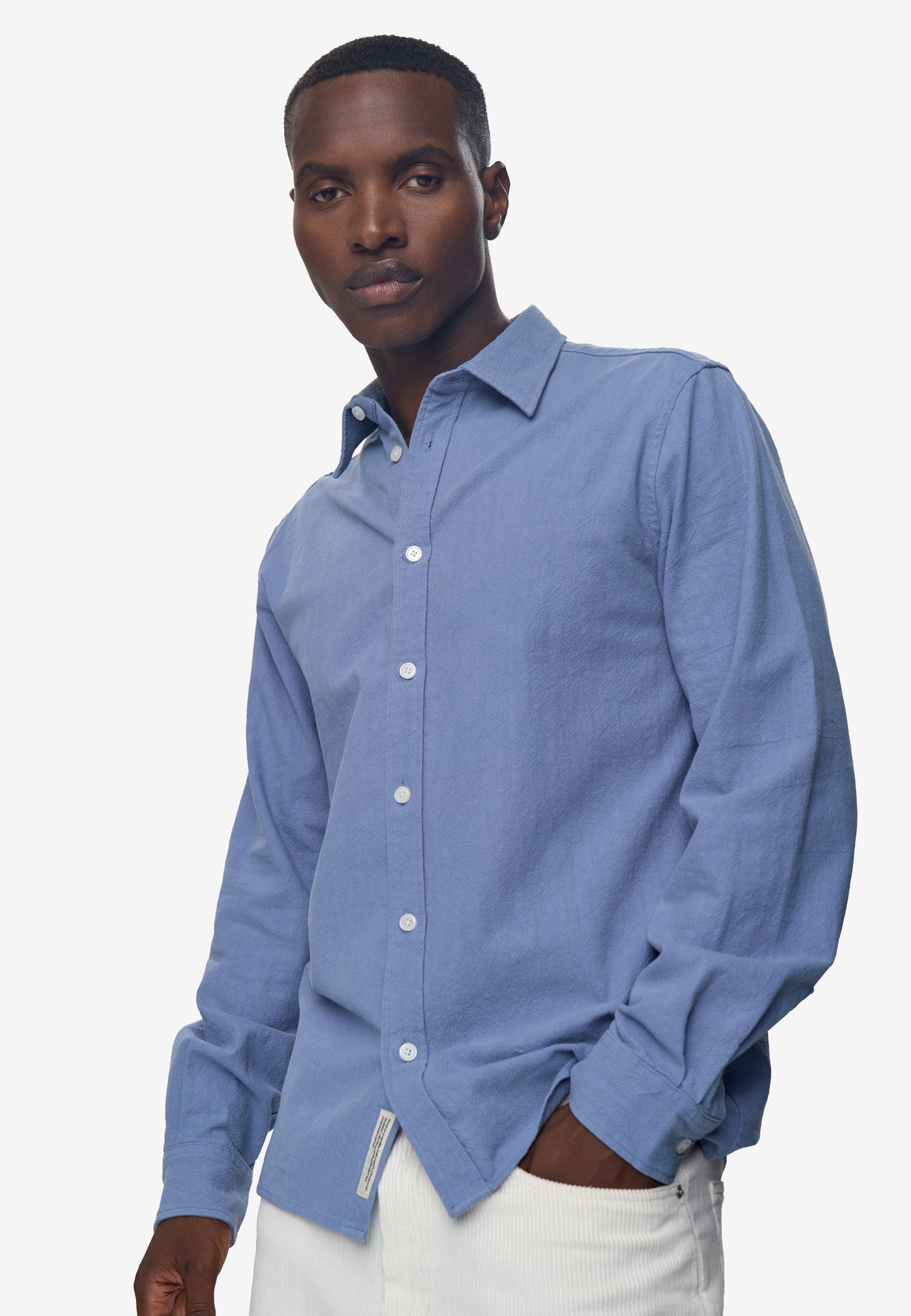 minimum male Douglas reg ls shirt 4671 Long Sleeved Shirt 4127 Heritage blue