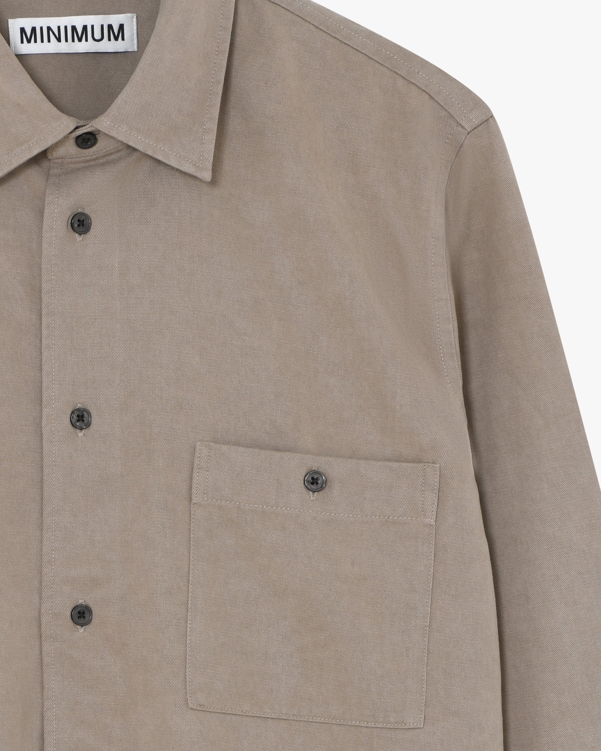 minimum male Duke Shirt 3750 Long Sleeved Shirt 1609 Greige