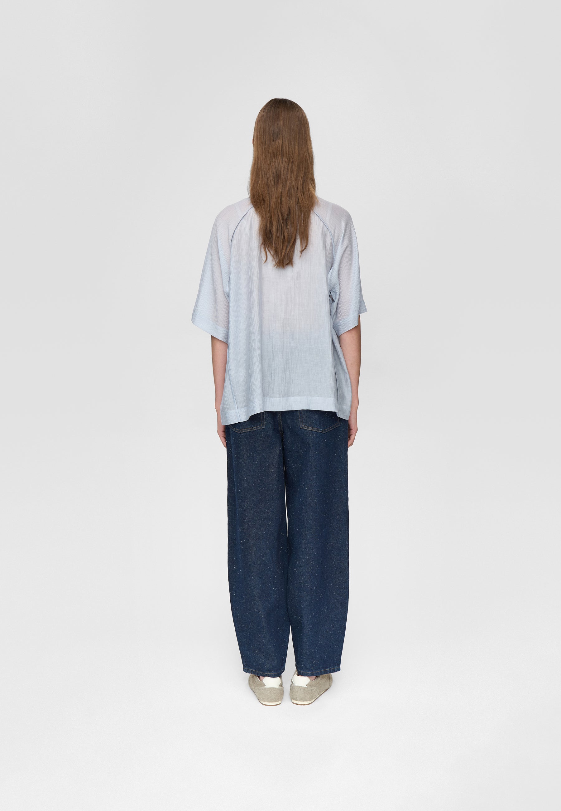 minimum female Kaia ss blouse 4587 Short Sleeved Blouse 4115 Cashmere Blue