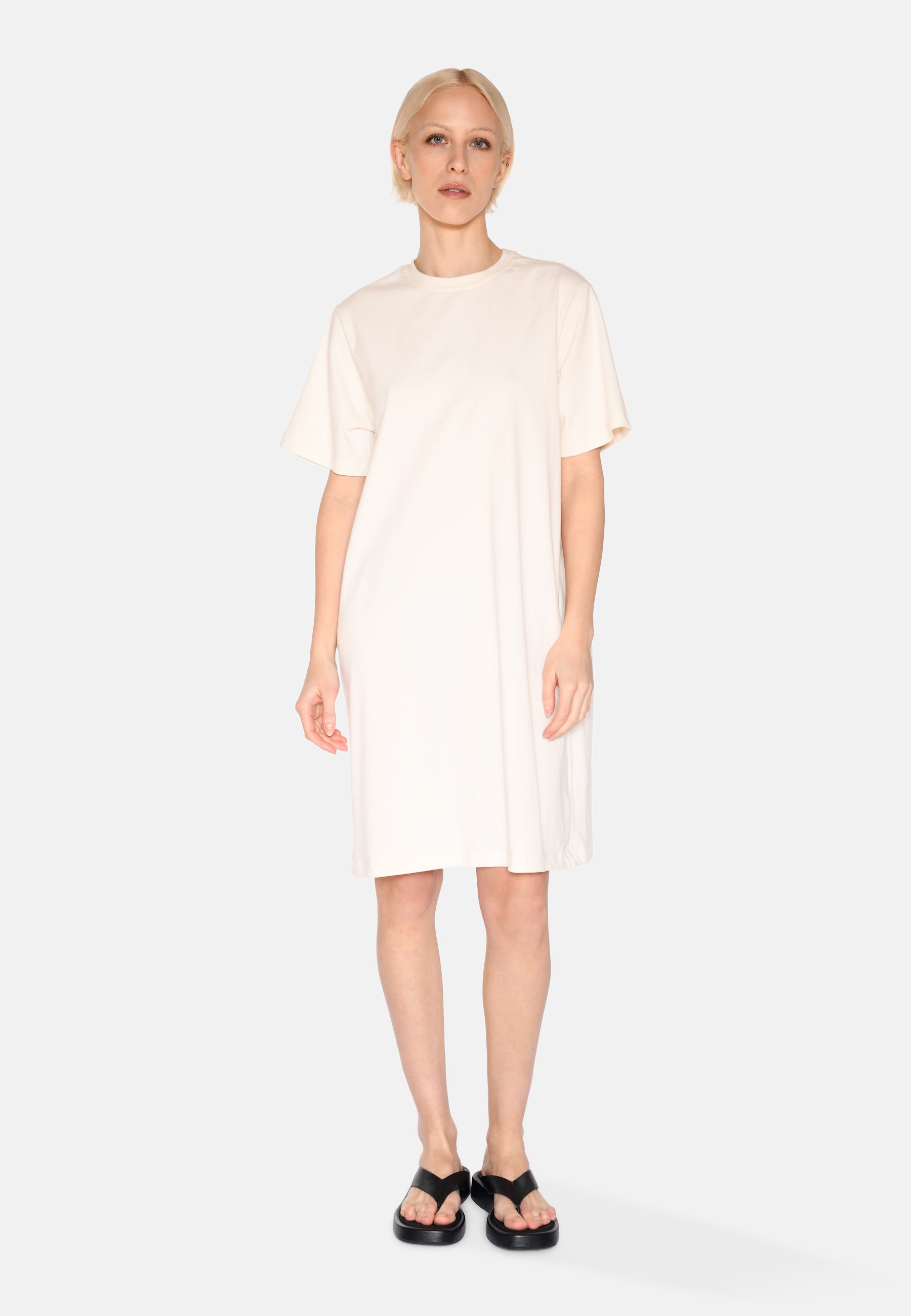 minimum female Lida t-shirt dress 4249 GOTS Short Dress 0608 Coco Milk
