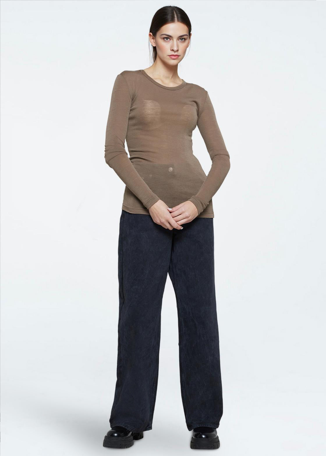 minimum female Natashas long sleeved t-shirt 3736 Jumper 1815 Shitake